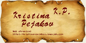 Kristina Pejakov vizit kartica